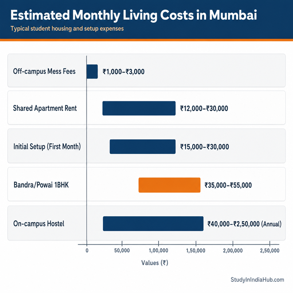 StudyInIndiaHub.com — Estimated Monthly Living Costs in Mumbai
