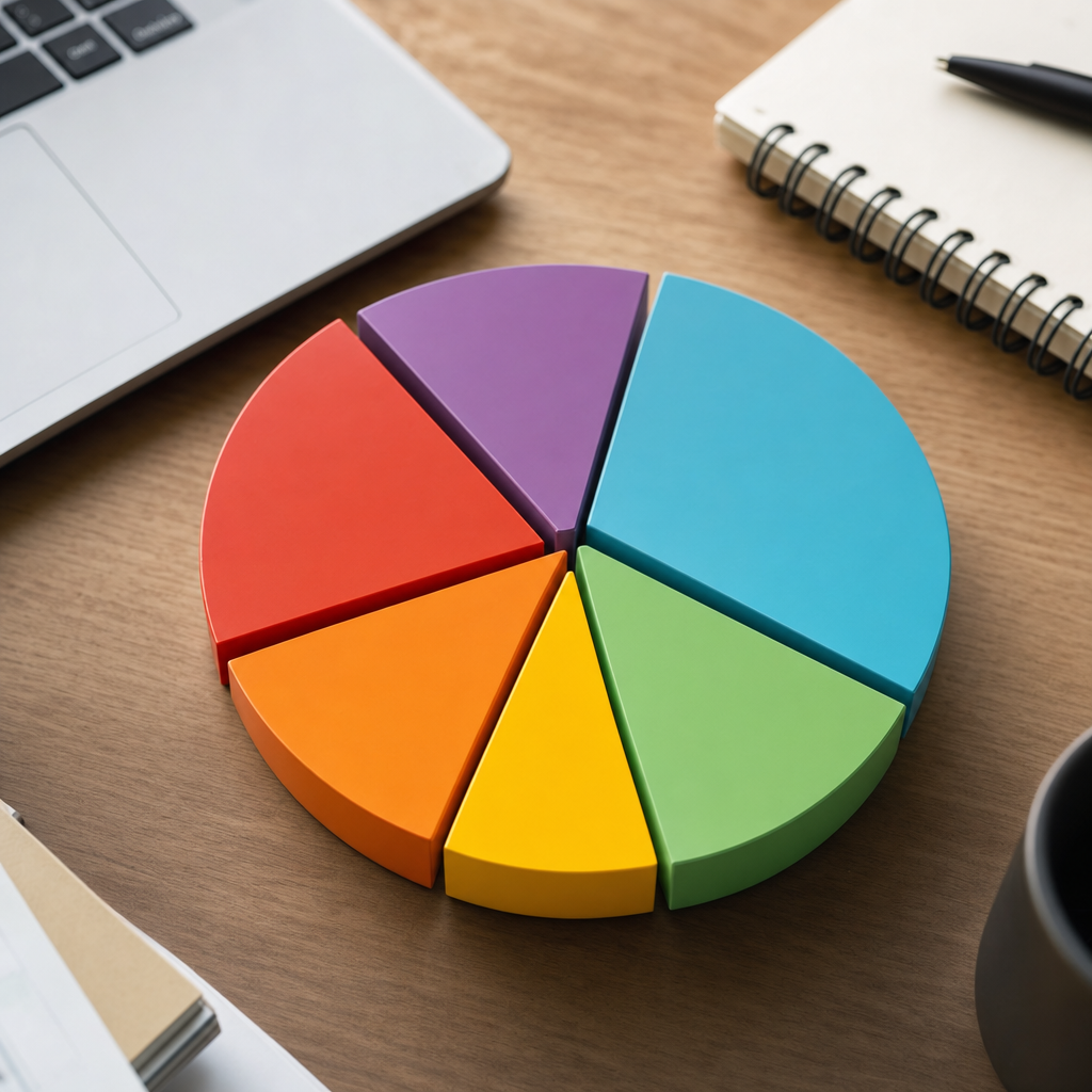 Pie chart showing student monthly budget breakdown — 600x600px